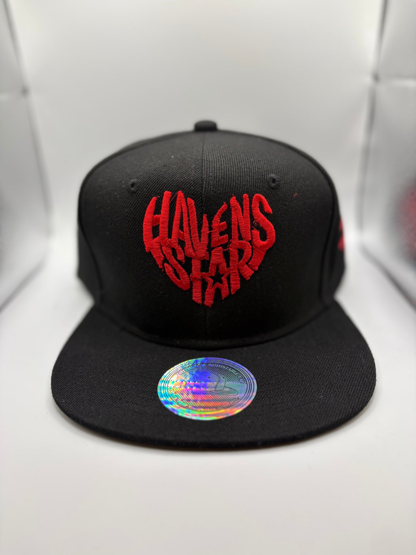 Haven Star Snapback – Black Red 3D Puff