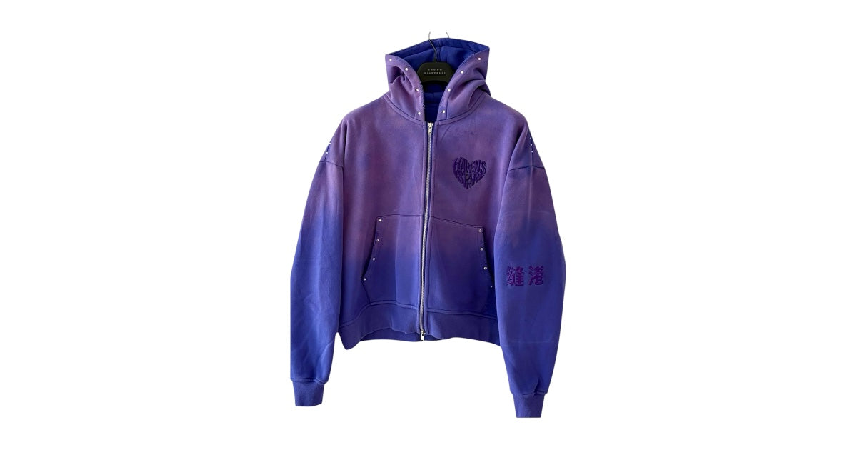 Haven Diamond Zip Hoodie – Purple Two-Tone