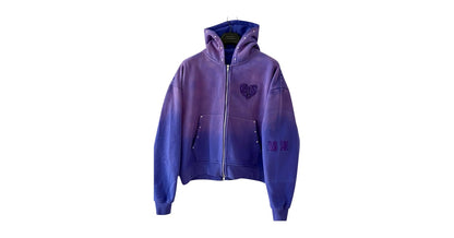 Haven Diamond Zip Hoodie – Purple Two-Tone