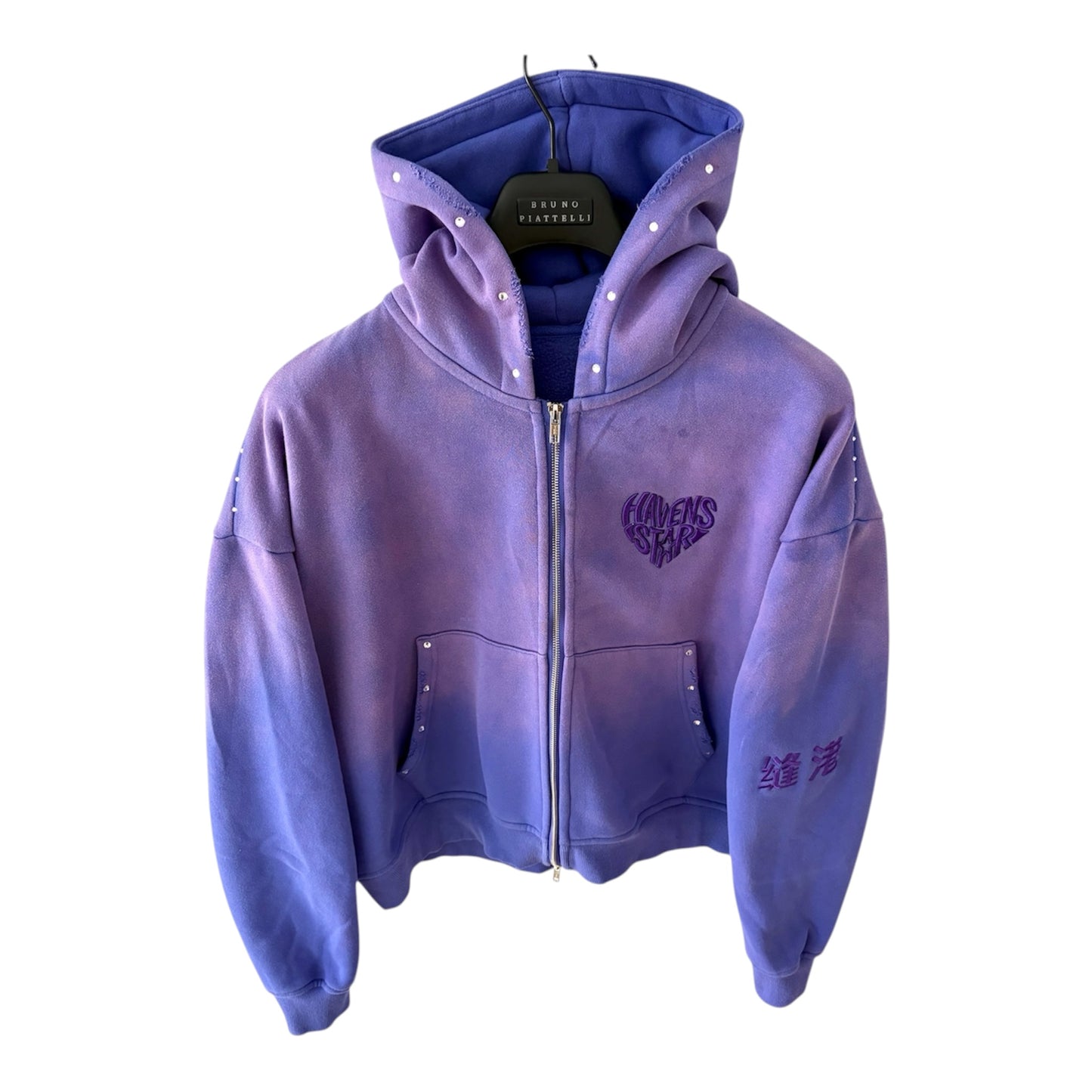 Haven Diamond Zip Hoodie – Purple Two-Tone