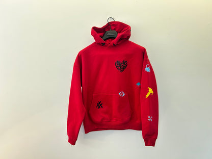 Haven Smile Hoodie – Red Black Glitter Star