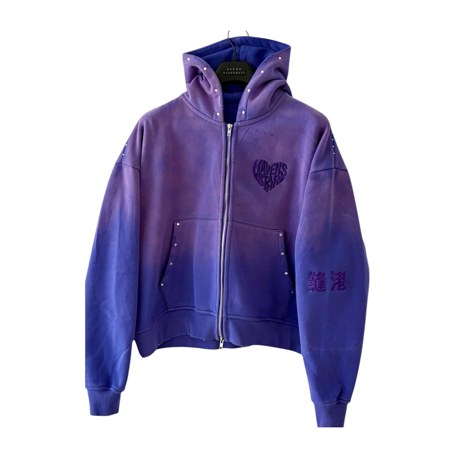 Haven Diamond Zip Hoodie – Purple Two-Tone