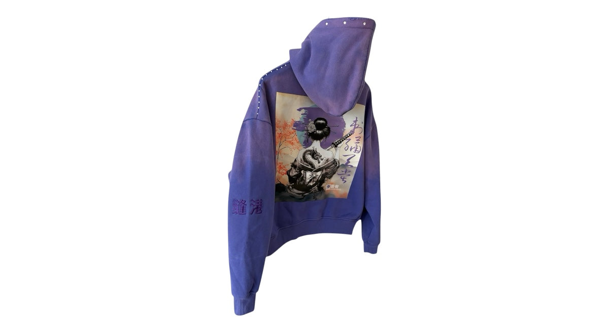 Haven Diamond Zip Hoodie – Purple Two-Tone