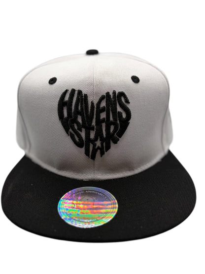 Haven Star Snapback – White & Black Rubber