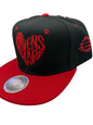 Haven Star Snapback – Black Red Brim Puff