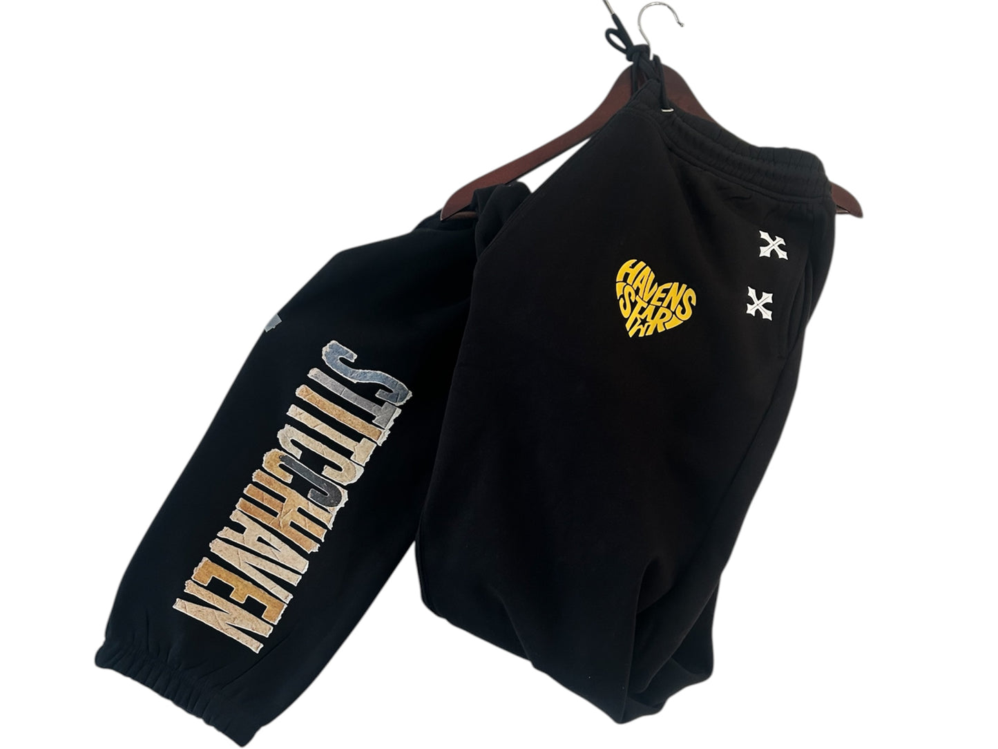 Haven Smile Tracksuit – Gold Grey Star-Glow