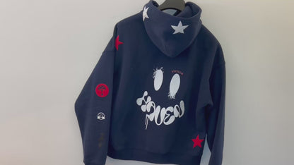 Haven Smile Hoodie – Blue White Star