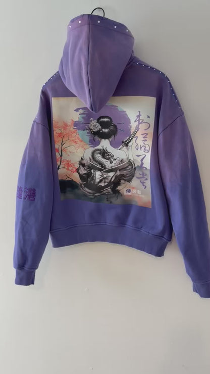 Haven Diamond Zip Hoodie – Purple Two-Tone